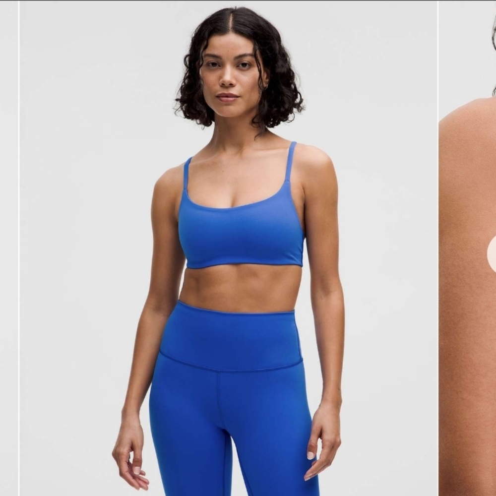 Lululemon Wunder Train Cerulean Blue Strappy Racer Bra